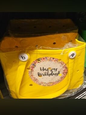 Happy Birthday Yellow Small BOGG LIKE BAG